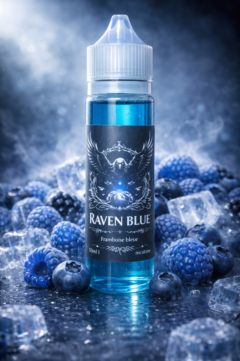 Raven Blue – Framboise bleue – 50 ml (0 mg)