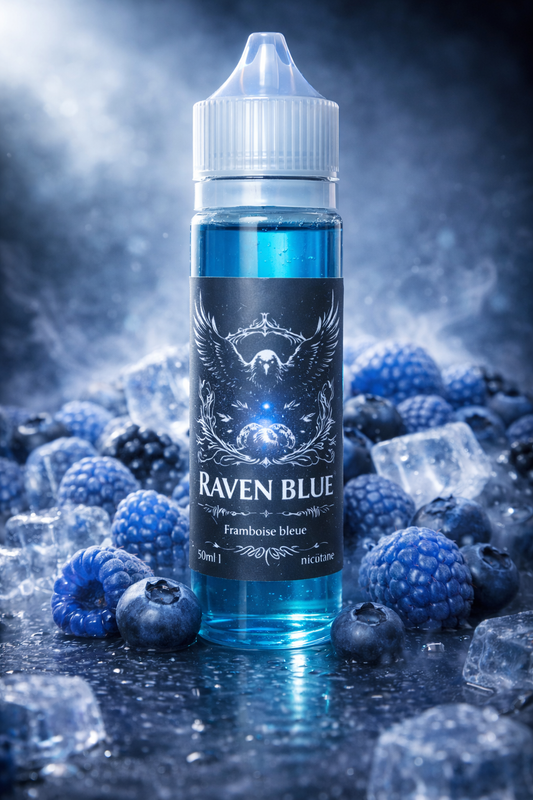 Raven Blue – Framboise bleue – 50 ml (0 mg)
